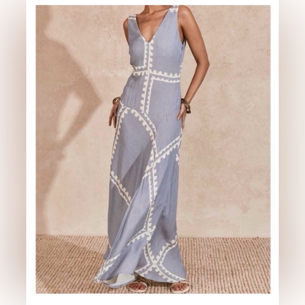 New MON RENN SERAPE MIDI DRESS L